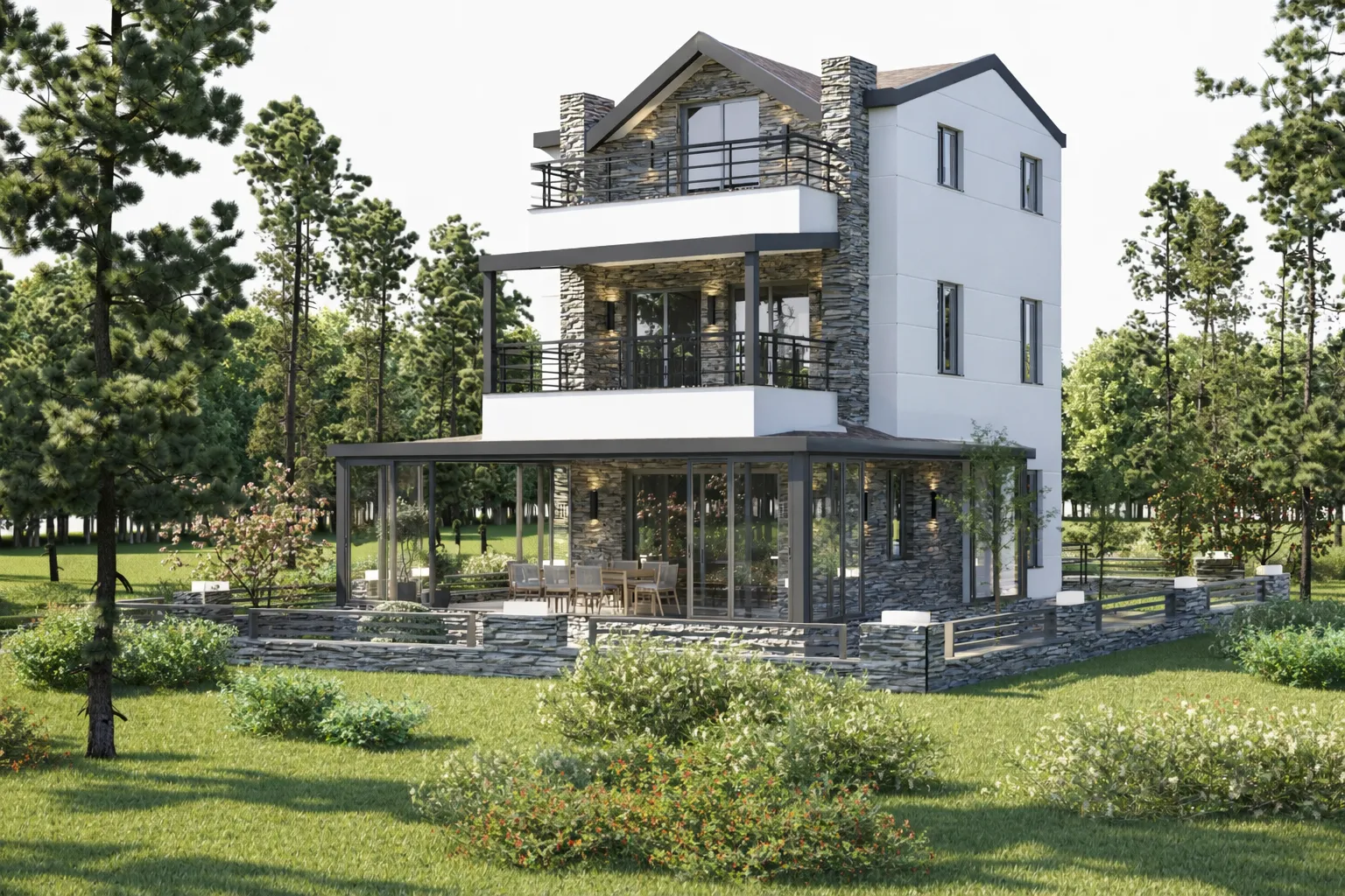 Ayvalık Cunda Adası lüks villa statik ve mimari proje uygulaması